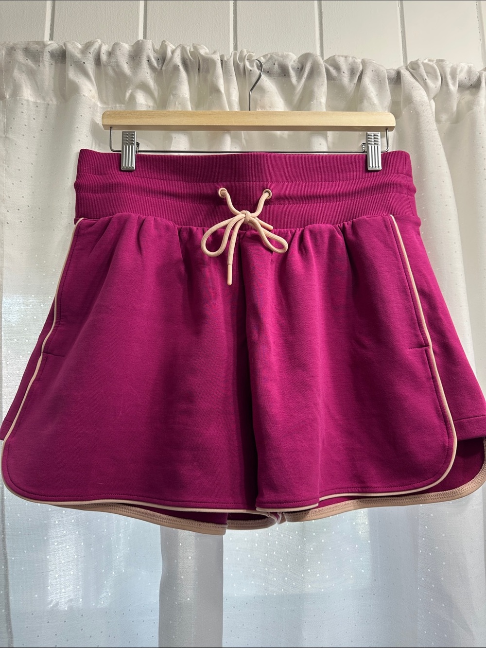 Old Navy Magenta Drawstring Shorts with Pink Trim